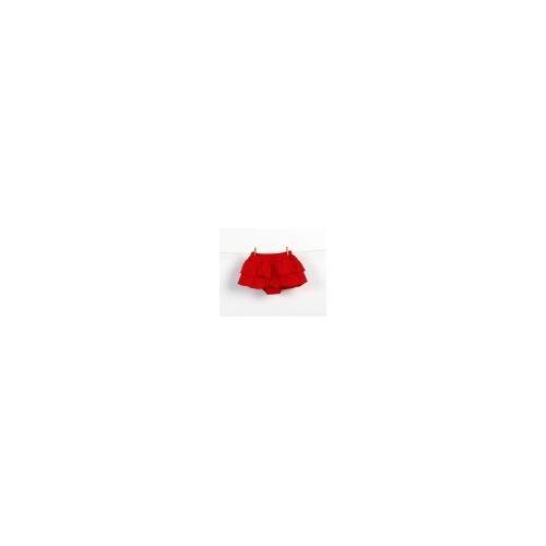 Braguita falda de volantes rojo
