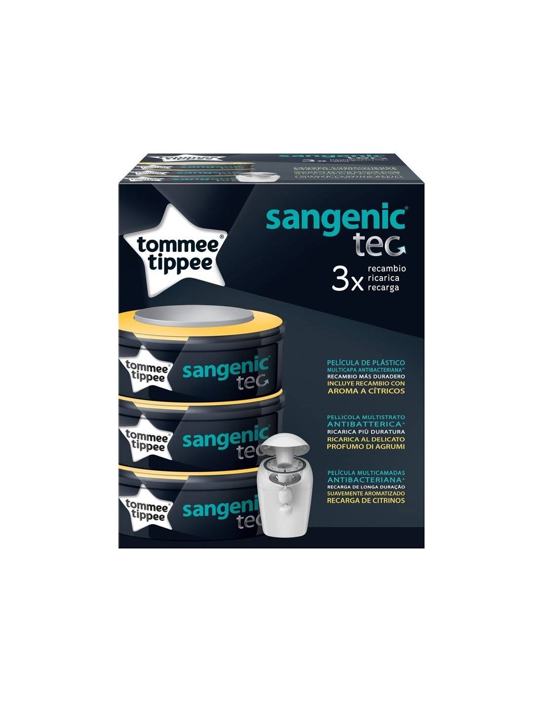 Pack de 3 Recambios SANGENIC TOMMEE TIPPEE