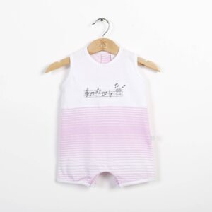 Pelele sin mangas para bebés MUSIC ROSA de beltin newborn