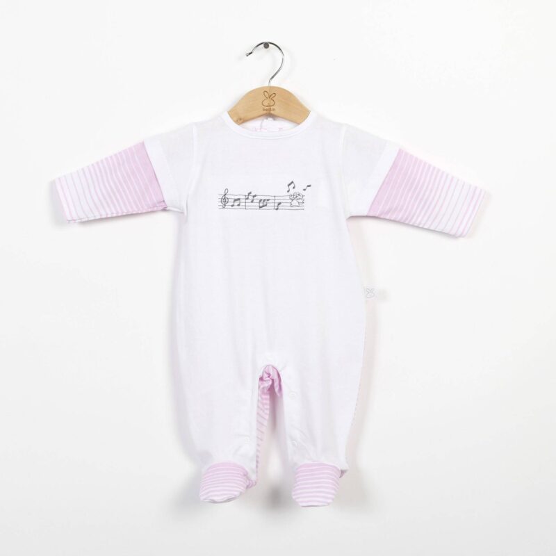 Pijama de algodón MUSIC rosa