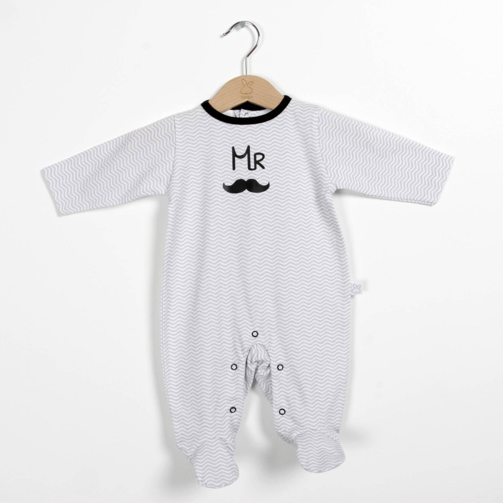 Pijama ZIG-ZAG gris