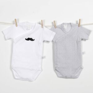 Pack 2 bodies ZIG-ZAG gris