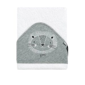 Capa de baño león gris