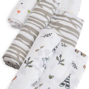 3 Muselinas Little unicorn Forest2