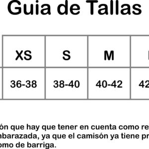 Guía de tallas para camisones de beltin newborn