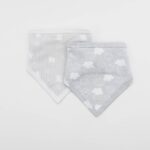 Pack dos bandanas de bebé NUBE GRIS