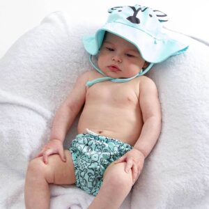 Bañador con gorro Beltin Tibet turquesa lateral