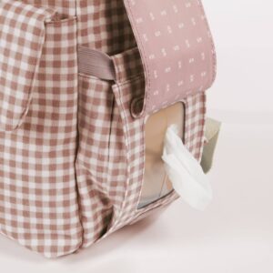 Mochila I love Vichy Rosa Walking Mum bolsillo toallita