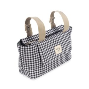 Organizador I love Vichy Negro Walking asa con velcro