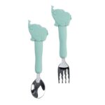 Set Cubiertos Infantiles Elefante Verde