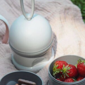 Dispensador Leche en polvo y porta snacks apilable Béaba Gris