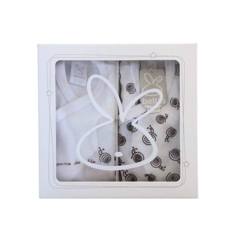 Pack 2 Bodies Cargol Beige presentados en caja