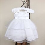 Vestido Ceremonia Lazos Blanco