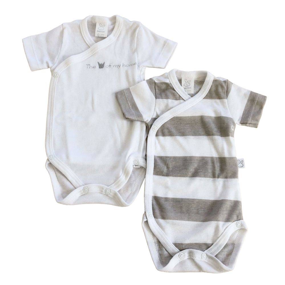 Pack de 2 Bodies King Gris de Beltin Newborn