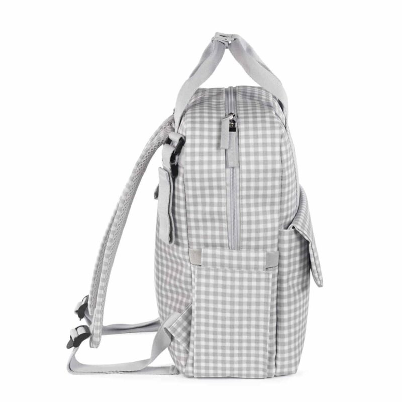 Mochila I love Vichy gris Walking Mum bolsillo lateral