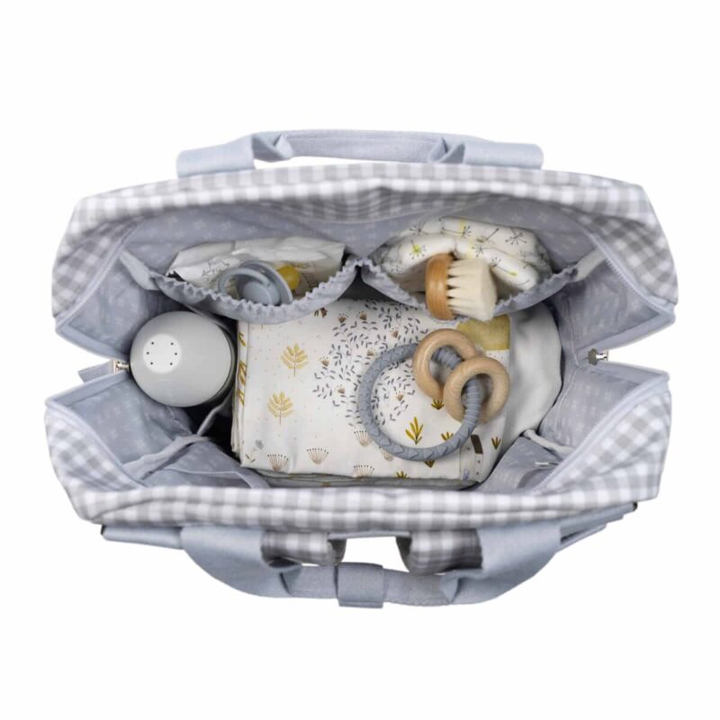 Mochila I love Vichy gris Walking Mum capacidad interior